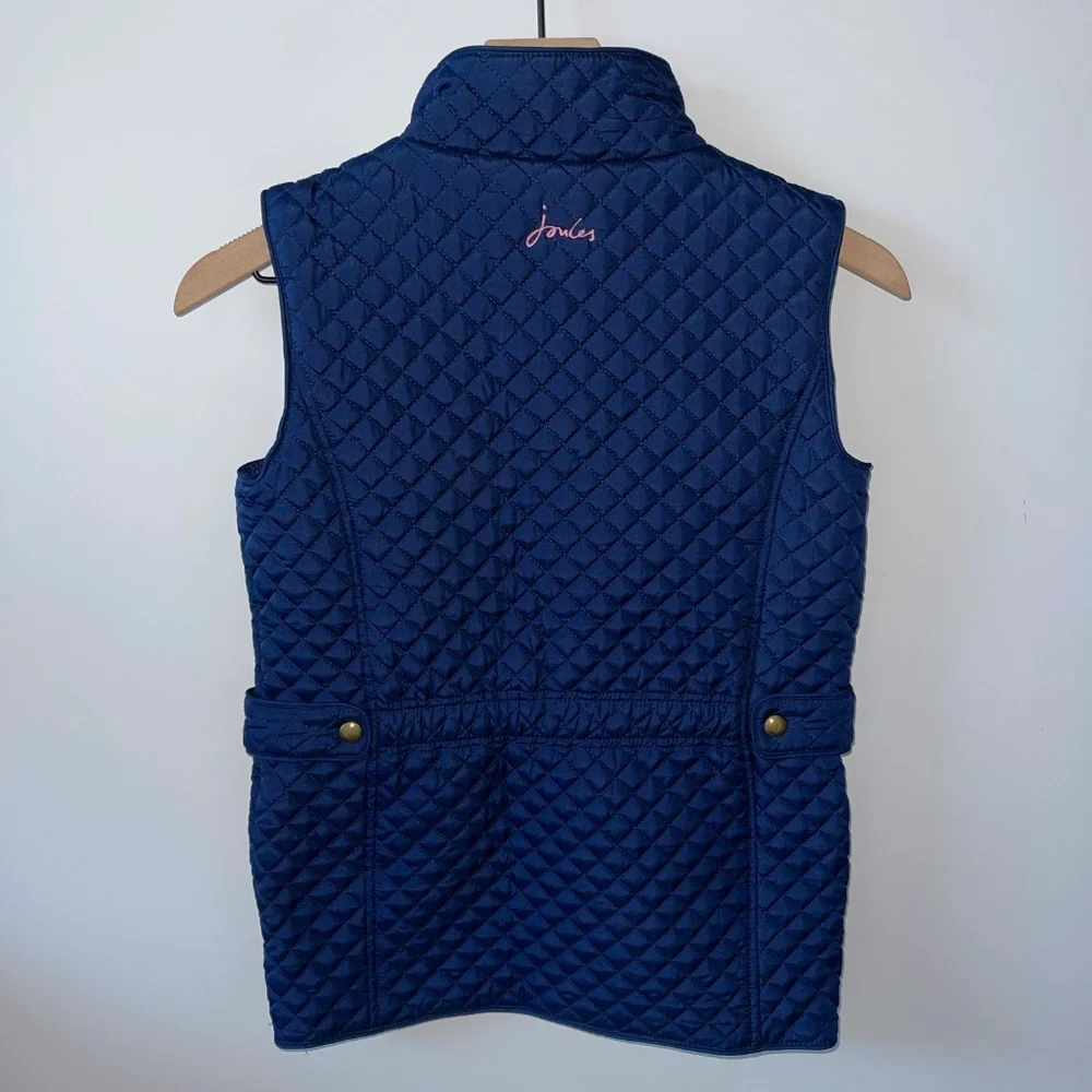Joules pink velveteen rabbit‎ quilted zip sleeveless vest Size 11/12y